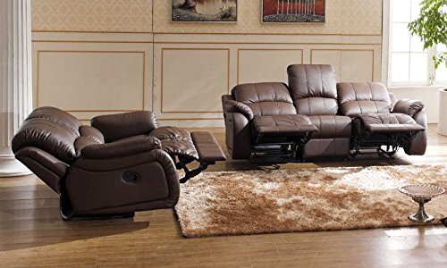 Mapo Möbel Voll-Leder Fernsehsofas Relaxsofas Ledergarnitur 5129-3+2-377