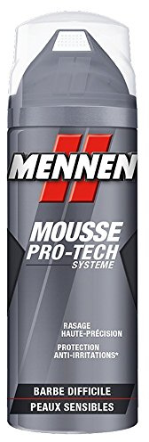 MENNEN - Mousse à Raser Homme Pro-Tech Système Barbe Difficile pour Peaux Sensibles - 250 ml - Lot de 3