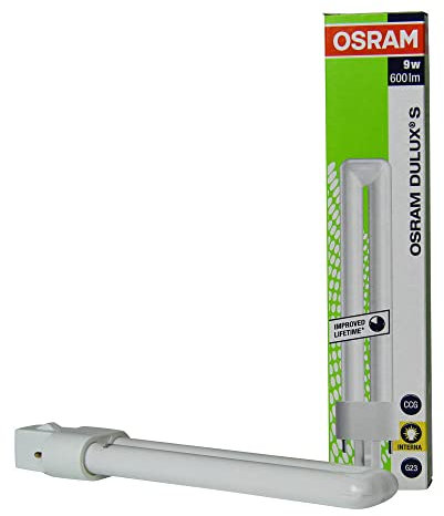 Osram Dulux S 9 W/827 Lampada fluorescente compatta, compact fluorescent light (cfl), g23, tubolare