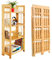 Premier Housewares Rubberwood Racking Storage Shelving Unit 4-Tier Folding Shelving Unit Garage Storage Bathroom Organiser Shelving 115 x 54 x 30 cm