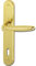 HOPPE 2857622 Drückergarnitur ROISSY-auf Langschild Buntbart Entfernung 90mm, für Türstärke 35-54mm, Messing poliert