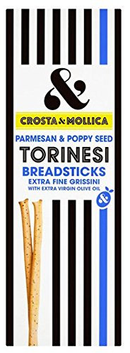 Crosta & Mollica Parmesan Torinesi & Gressins De Graines De Pavot 120G