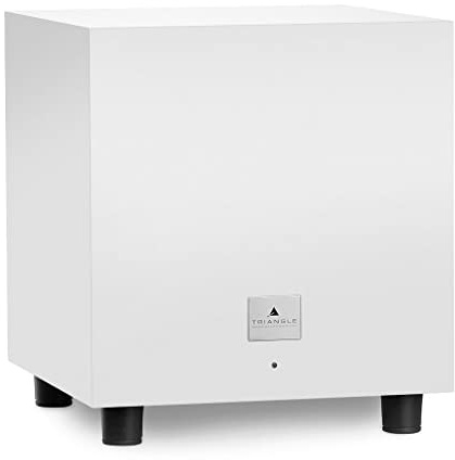 TRIANGLE – Tales 340 Subwoofer mit 200W Verstärker – Bassreflex – 25 cm Lautsprecher – Cinch/LFE-Eingänge – Mehrzweckmusik und Heimkino – 342 x 383 x 357 mm - Weiß