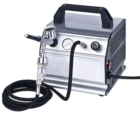 AIRBRUSH PISTON COMPRESSOR NAILART BODYPAINTING MODEL CONSTRUCTION SET MAINTENANCE-FREE AK1