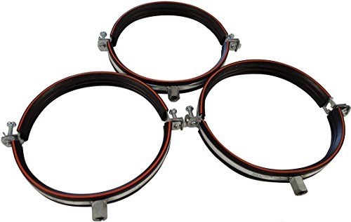 Intelmann Rohrschelle Ø 160, 3er Set, Gewinde M8/M10, MADE IN GERMANY (80 100 112 125 140 150 160 180 200)