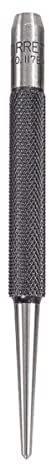 Starrett 117B Poinçon avec tige ronde, longueur 10,2 cm, diamètre de la pointe conique 3/32
