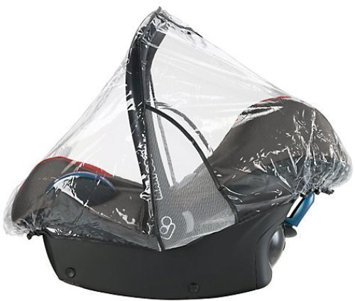 1Stopbabystore Universal Regenschutz Babyschale Cosi Baby-Autositz Gruppe 0+ Pebble, Pebble Plus, Cabriofix und City Mit Öffnung für den Griff Kristallkunststoff 250 Mikron Norm EN 71