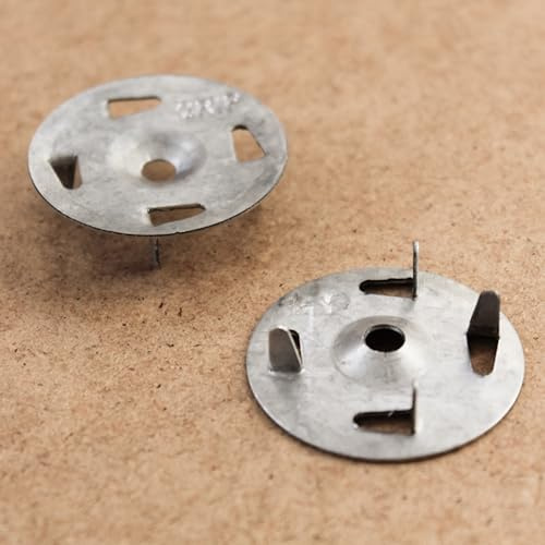 TruFast 1.25 Grip-Plate Prong Tab Metal Washer (1000 EA) Silver Galvanized Steel for Foam Insulation Board, Wire Lath, and Plaster Repair