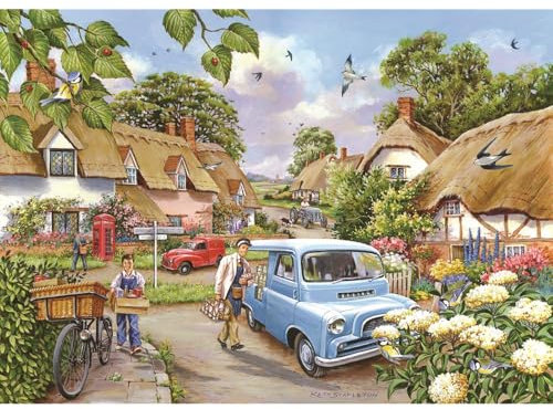 The House of Puzzles - Morning Fresh Jigsaw - Big 500 Piece Jigsaws For Adults, Extra Large Pieces, Artist Illustrated, Scenic Landscape, Deluxe Puzzle Gifts