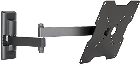 Meliconi CME EDR200 - Supporto TV con Doppio Braccio, Inclinabile, per TV 26 - 40, Portata Max 17 Kg, Vesa 50 - 75 - 100 - 200 - 200x100 - 100x200 mm, Nero