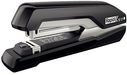 Rapid Supreme S17 Full Strip Stapler, 30 Sheet Capacity, Super Flat Clinch Stapling, Black/Grey, 5000537