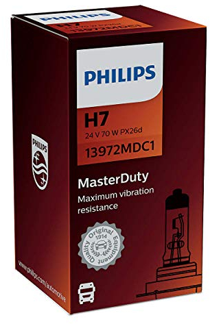 H7 24 V 70 W PX26d MasterDuty 1 pièce Philips