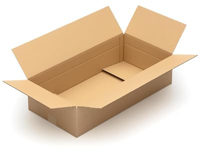 KK Verpackungen cartons d'expédition 600 x 300 x 150 mm marron simple paroi (dimensions intérieures 595 x 295 x 140 mm) | 50 pièces, boîtes pliantes pour expédition