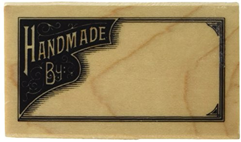 Inkadinkado ''Handmade by'' Personalized Wood Stamp, 1.5'' W x 2.5'' L