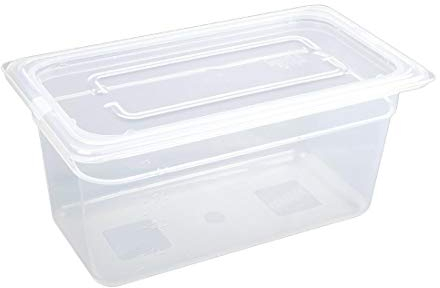 Vogue Polypropylene GN Container 1/3 with Lid - 150mm 5 1/3Ltr (Pack 4)