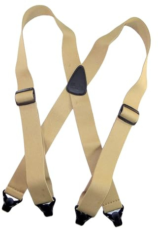 Holdup Airport Friendly/No Buzz Suspenders for Men (Tan 1 1/2)