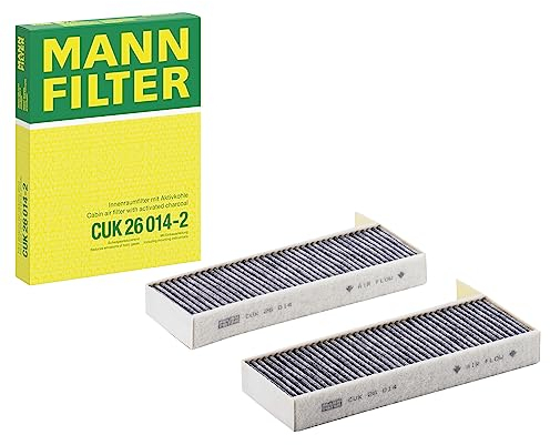 MANN-FILTER CUK 26 014-2 Innenraumfilter/Kabinenluftfilter - Pollenfilter mit Aktivkohle - (2er Set) für Pkw + Transporter
