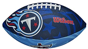 Wilson American Football NFL JR TEAM LOGO, Junior Size, Rubber,Blue