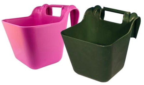 EXCELLENT Suministros Para El Caballo A Través Del Canal Con Ganchos De Plástico Verde 14 L De Plástico