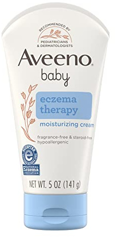 Aveeno Baby Eczema Therapy Moisturizing Cream, Natural Colloidal Oatmeal & Vitamin B5, Baby Cream for Dry, Itchy, Irritated Skin Due to Eczema, Paraben- & Steroid-Free, 5 fl. oz