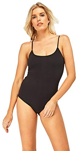 Maria Angel dam stretch trikåer bodysuit linne linne – 4000, Svart, 10-12