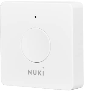 Nuki Opener, elektronisches Türschloss für Mehrfamilienhäuser, steuert den Türöffner der Gegensprechanlage mit dem Smartphone, elektrischer Türöffner, Nuki WLAN Bridge erforderlich, Nuki Smart Home