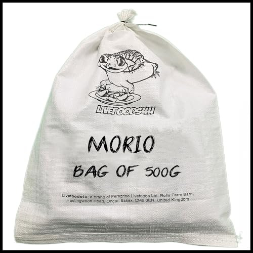 Livefoods4u Live Morio Worms 500g Bulk Bag (40-60mm) | Large Feeder Worms for Adult Bearded Dragons, Monitors, Skinks & Wild Birds | High Fat High Protein Livefood