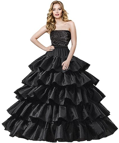 Women's Crinoline Petticoat, 4 Hoop Long Crinoline Skirt for Women, Half Slips Ball Gown Underskirt for Wedding