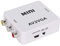 Jectse Mini Composite AV to VGA Adapter TV Set Top BoxVideo Converter, Plug and Play, Display Freely, Advanced Scanning Frequency, Denoising Function, Compatible with Display for VCD