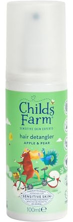 Childs Farm 3 in 1 Hair Detangler Spray, Heat Styling Protector, Apple and Pear Fragrance, Children, Kids, 100ml