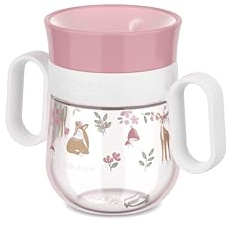 Mepal - Bicchiere Trainer 360° Mio Little Dutch - A prova di perdite - Cerchio a 360° per bere da entrambi i lati - Maniglie facili da impugnare - 200 ml - Fairy Garden