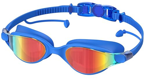 Ambienden Polarizadas Gafas Natacion Hombre Mujer - Profesional Lentes Galvanizados, ProteccióN UV, Anti-EmpañAmiento - Impermeable Gafas Piscina Adultos & Adolescentes