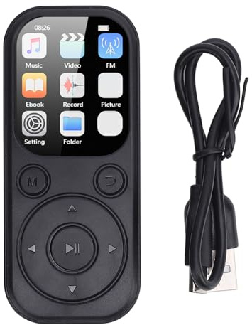 Bewinner 128 GB MP3 -spelare med Bluetooth 5.4, 2,01 Tum Skärm, HIFI -ljudkvalitet, Bärbar Musikspelare med Högtalare, FM -radio, Röstinspelare, Stöd Utökad Till 128 GB (Inget litet minneskort)