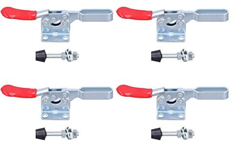 ANKROYU Morsetto orizzontale Manovella a sgancio rapido Accessori per utensili manuali per carichi pesanti Dispositivo di fissaggio 4 Set Vite in ferro zincato Dimensioni M6x55 Per