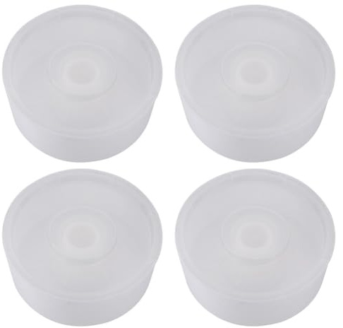 Paquete de 4 abejas redondas de plástico para abejas y equipo de bebida para colmenas estándar, jardín, cuidado de la vida silvestre, color blanco