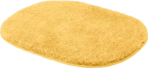 Erwin Müller WC-Vorlage, WC-Matte Kefalonia rutschhemmend gelb Größe 50x60 cm - für Fußbodenheizung geeignet, dichter, Flauschiger Floor (weitere Farben)