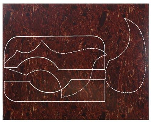 GEWA protezione per tavola Pickguard battipenna - per chitarra - tartarugato - PVC autoadesivo - 20 x 25 cm - incl. modelli per chitarra western, Gibson Dove, Golpe, Flamenco