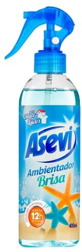 Asevi Ambientador Brisa - Ambientador Concentrado en Spray - Ambientador Hogar - Ambientador Textil - Elimina Olores - Intensa Fragancia - Pulverización Extrafina - 400 ml