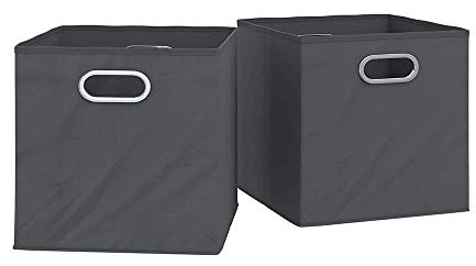 Vicco Faltbox, Regalbox, Anthrazit, 30 x 30 cm 2er Set