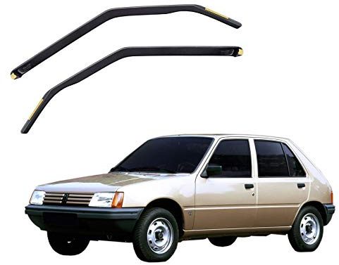 J&J AUTOMOTIVE Heko Déflecteurs d'air et de Vent pour Peugeot 205 4P. Berline 1984-1998, Lot de 2pcs, Teintés, Avant et Arrière, Aérodynamique