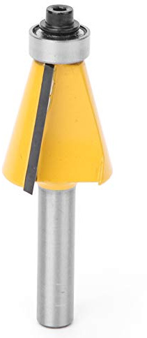 Bit de Router Fresas de Ranurado de Acero Carbono 8 Mm Varilla Broca Router Bit Chaflán Fresa de Madera para Trabajo de Madera (15°)