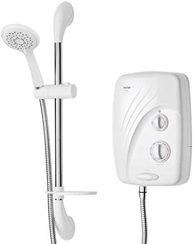 Triton T80SR 8.5kW Pumped Tank Fed Electric Shower Silent Running + Riser Rail