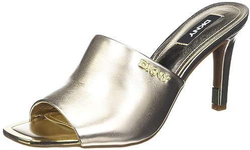 DKNY Damen Bronx Open Toe Fashion Pump Heel Sandale mit Absatz, Gold, 39 EU