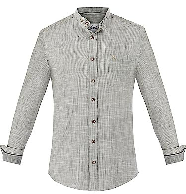 Almbock Exklusive Trachtenhemden | Hemd in grün mit Made in Germany | Hemd Langarm zur Hochzeit oder Oktoberfest in Größe XL