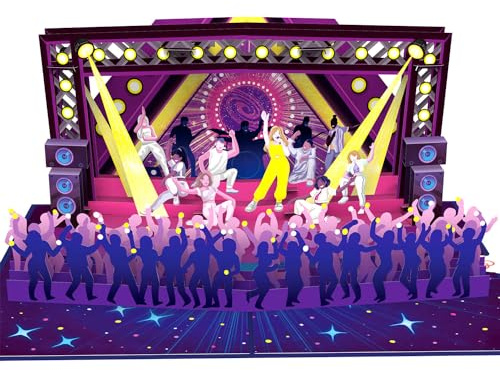 papercrush® Carte pop-up de concert pop - Carte d'anniversaire 3D pour femmes et hommes (mari, épouse), Emballage cadeau pour billets de festival, Pochette cadeau billet concert ou bon de concert