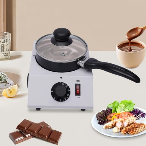 Elektrische Schokoladenschmelzer, 40W Schokoladenschmelzgerät Schmelztopf Temperiergerät Schokolade & Antihaft-Top für Kuvertüre