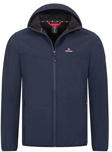 Höhenhorn Alpberg - Giacca softshell leggera da uomo, per attività all'aperto, tempo libero, mezza stagione, Blu scuro, M