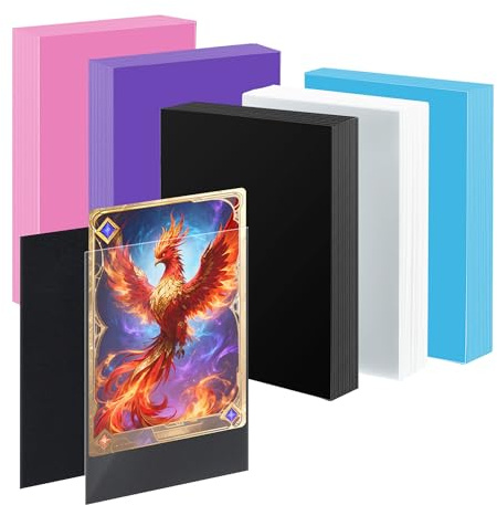 Tolesum 500 Stück Karten Hüllen 66 x 91 mm, Sammelkarten Hüllen für Magic the Gathering,MTG, Yugioh,Basketball & Fußballkarten, Weich, Doppelseitig