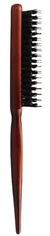 Spazzola per capelli con setole naturali | Spazzola districante con setole morbide per tutti i tipi di capelli, setole comode per adulti e bambini, previene la rottura dei capelli, non si arriccia,