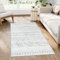 Homcomodar Boho Teppich Wohnzimmer 80x150cm Teppiche Waschbarer Vintage Teppich Kurzflor Teppiche Schlafzimmer für Wohnzimmer Esszimmer Kinderzimmer(Grau)